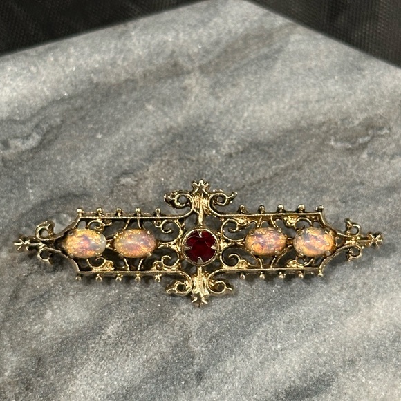 Gold plated sterling brooch - Picture 1 of 2